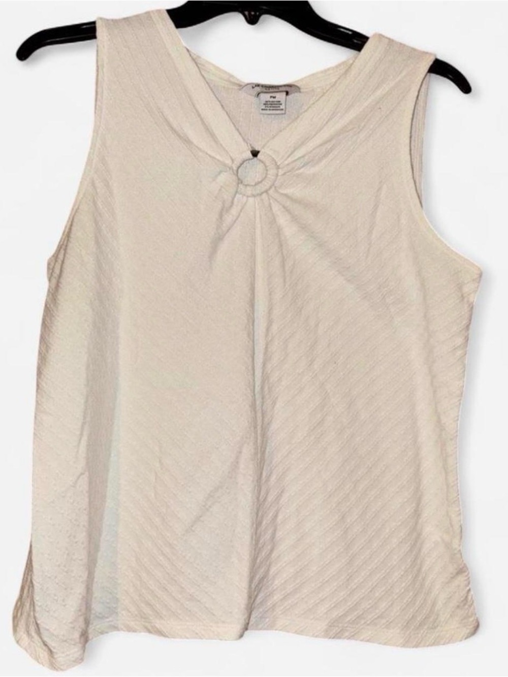 Liz Claiborne White Tie Front Tank Top